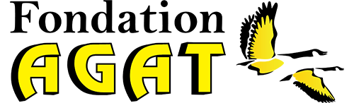 Logo of the AGAT Foundation featuring the word "AGAT" in yellow and "Foundation" in black, with a yellow bird in flight.